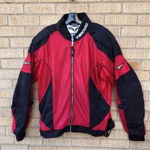 Teknic Red Mesh Padded Motorcycle Sports Jacket